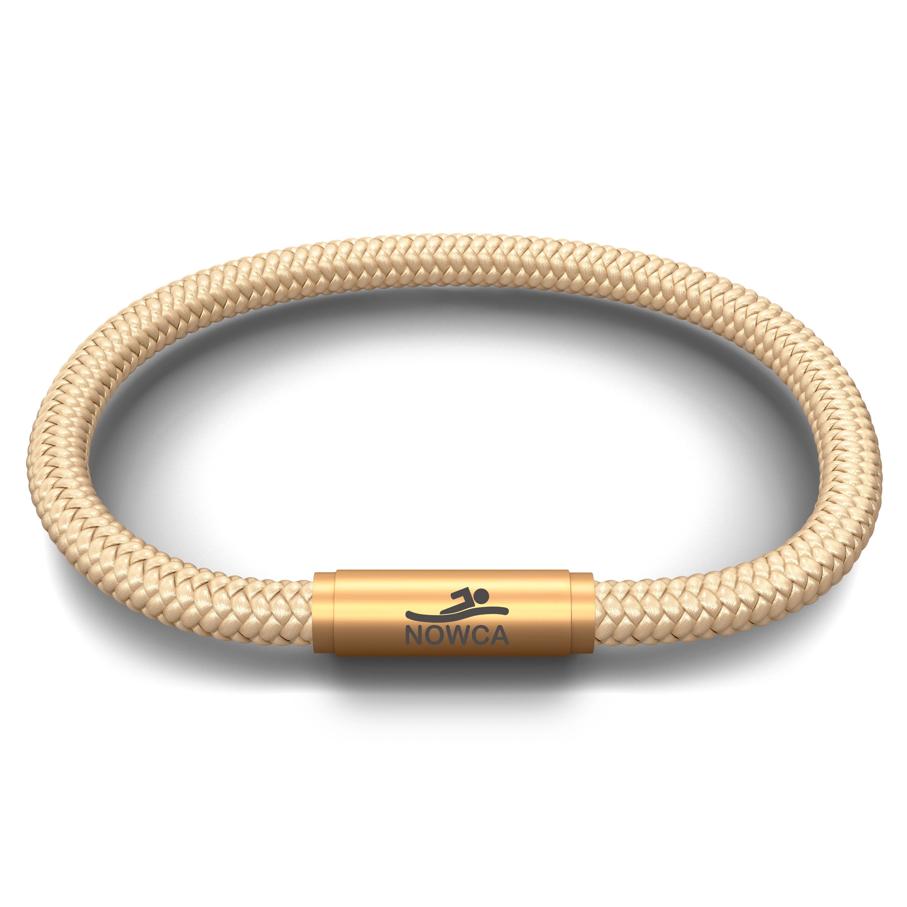 NOWCA Oceanyarn NOTCH Bracelet - Sand with Brass Clasp